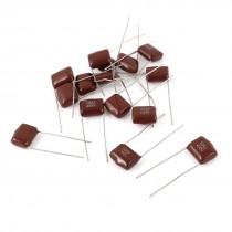 15pcs 0.1uF Through Hole Metallized Polypropylene Film Capacitor