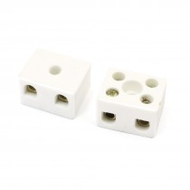 2 Pcs 2W5H High Temperature Resistant Ceramic Terminal Block 5A 380Volt