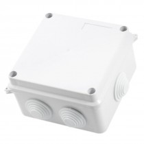 White ABS IP65 Waterproof Enclosure Square Junction Box 100x100x70mm