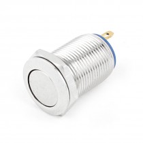 DC 3-250V SPST 2 Pins 12mm Thread Momentary Metal Push Button Switch