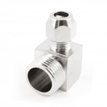 3 8PT Male Threaded Metal Air Tube Fitting Elbow Connector for 12mm Dia Hose