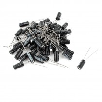 60PCS 22uF 16V 5x11mm Through Hole Radial Lead Electrolytic Capacitor