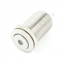 DC3V Blue Indicative Dot LED SPST 12mm Thread Latching Metal Push Button Switch