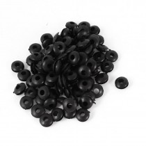 100 PCS 4mm Inner Diameter Rubber Cable Wiring Grommets Gasket Ring