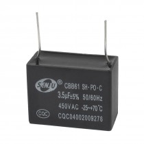 CBB61 AC450V 3.5uF 5% 2pin Polypropylene Film Motor Run Capacitor