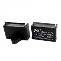 CBB61 AC500V 1.5uF Polypropylene Film Water Heater Motor Run Capacitor 2 Pcs
