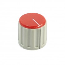 6mm Split Shaft Red Cap Stereo Radio Taper Potentiometer Volume Knob KN115