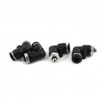 4pcs M5 Male Thread to 6mm Tube Right Angle Pneumatic Quick Release Coupler