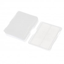 5 Pcs 2 Compartment Microscope Glass Slide Box Case Clear