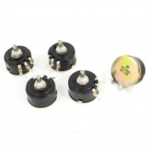 5 Watt 4.7K Ohm Variable Resistor 3 Pin Wire Wound Potentiometer WX112(050) 5pcs