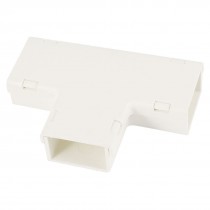 24mm x 14mm 3 Ways PVC Cable Truncking Flat Tee Connector Adapter Fitting