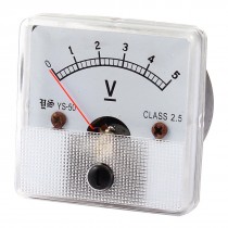 Square Shaped Class 2.5 Accuracy Voltage Panel Meter Voltmeter DC 0-5V