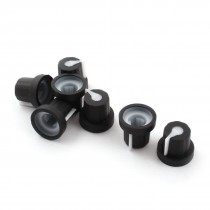 7pcs 6mm Knurled Shaft Soft Plastic Top Volume Knob Cap for Potentiometer Pot