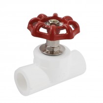 Water Supply 19mm to 19mm Red Handwheel PPR Socket Joint Stop Valve