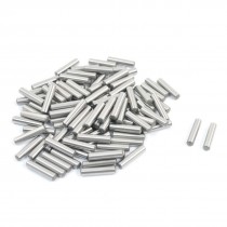 100 Pcs Stainless Steel 3.15mm x 14mm Dowel Pins Fasten Elements Silver Tone