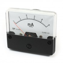 DC 0-5mA Range Rectangle Panel Gauge Ammeter Amperemeter for Lab