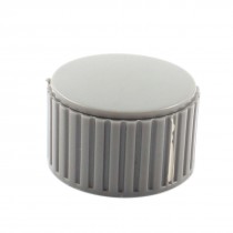 6mm Dia Gray Plastic Volume Control Rotary Potentiometer Knob Cap