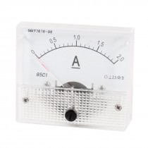 Plastic Case DC 0-2A Rectangle Analog Panel Ammeter Gauge