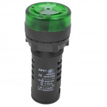 AC/DC 12V 20mA Emergency Alarm Signal Indicator Light Flash Buzzer Green