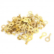 100pcs 19Amp AWG9-3 Wire Cable Copper Tongue Non-insulated Ring Terminals