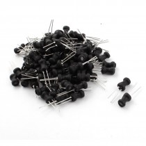 100 Pcs 3.3UH 1.5A 10% 6x10mm Radial Leaded Magnetic Core Inductors Black