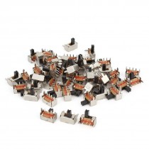 50PCS 3 Solder Lug Pin 2 Position SPDT PCB Mount Slide Switch AC 250V 3A