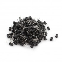 200Pcs 22uH 1.2A 6x8mm 10% Tolerance Shielded Radial Lead Inductor Black