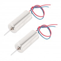 2 Pcs DC 3V 60-70mA 20000-40000RPM Coreless Mini Motor for RC Helicopter Toy
