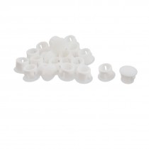 20Pcs SKT-8 7.8mm White Plastic Snap in Domed Blank Lock Hole Plug Cover