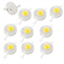 10pcs 1W Power Warm White LED Bright Light Bead Emitter 90-100LM 3000K-3500K