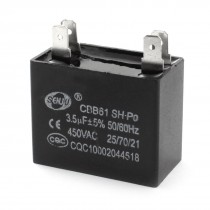 CBB61 AC450V 3.5uF 4Pin Rectangle Polypropylene Film Motor Running Capacitor