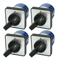 4pcs Rotary Selector 2 Position 8 Terminal Universal Changeover Switch