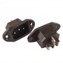 2 Pcs Electrical Rice Cooker Replacement C14 Adapter Coffee Color