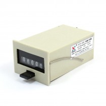 AC 220V 1.5W Electromagnetic Calculation 0-99999 4 Digit Counter Tool Gray