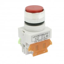 Red Flat Push Button 1NO 1NC Momentary Switch 660V 10A for Drill Press