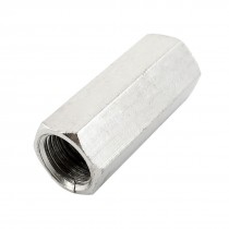 1/4PT Threaded Straight Air Pneumatic Single Way Check Valve Silver Tone
