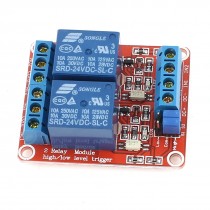 Red 2 Channel 2CH H/L Level Trigger PLC Relay Module DC 24V