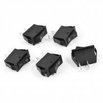 5 Pcs AC 250V 15A 2 Pin ON/OFF 2P SPST Snap in Boat Rocker Switch