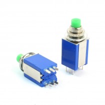 2 Pcs 8mm Thread DPDT 2NO 2NC 6Pin Momentary Green Head Push Button Switch