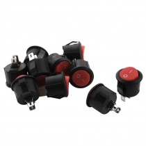 10Pcs AC 10A 125V SPST ON/OFF Circuit Control Locking Boat Rocker Switch