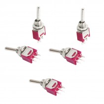 5pcs AC 250V 15A 3 Pins On/Off SPDT Latching Power Toggle Switch Burgundy