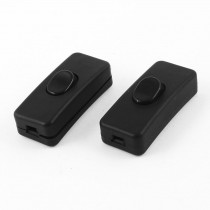 2 Pcs Family Fan 6A AC 250V Snap in SPST In-line Lamp Rocker Switches