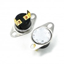 2 Pcs 85C Celsius NC. 2 Bent Foot Terminal Plastic Thermostat 10A AC 250V
