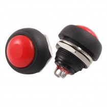 10 Pcs X RED Momentary OFF(ON) N/O NO Round Push Button Horn Switch 3A 250V AC