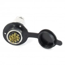 AC 150V 7A 25mm Dustproof Metal 10 Pin Male Female Aviation Plug Connector