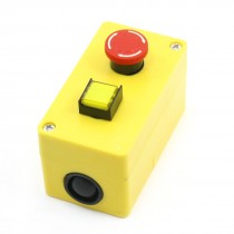 5A 250VAC Red Emergency Stop Latching Yellow Button Pushbutton Station