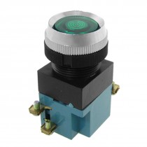 Green Momentary Push Button Switch w 220V Lamp Light 1 NC N/C 5A 380V AC