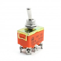AC 250V 15A 6 Pin DPDT On-On Dual Position Latching Mini Toggle Switch