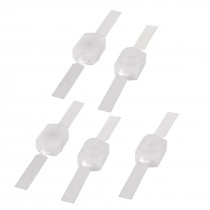 5 Pcs AC 250V 1.5A 2-Pin Horizontal Electric Torch Push Button Switch White