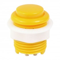 AC 250V 1.5A Yellow White 2 Soldering Pins Momentary Push Button Switch